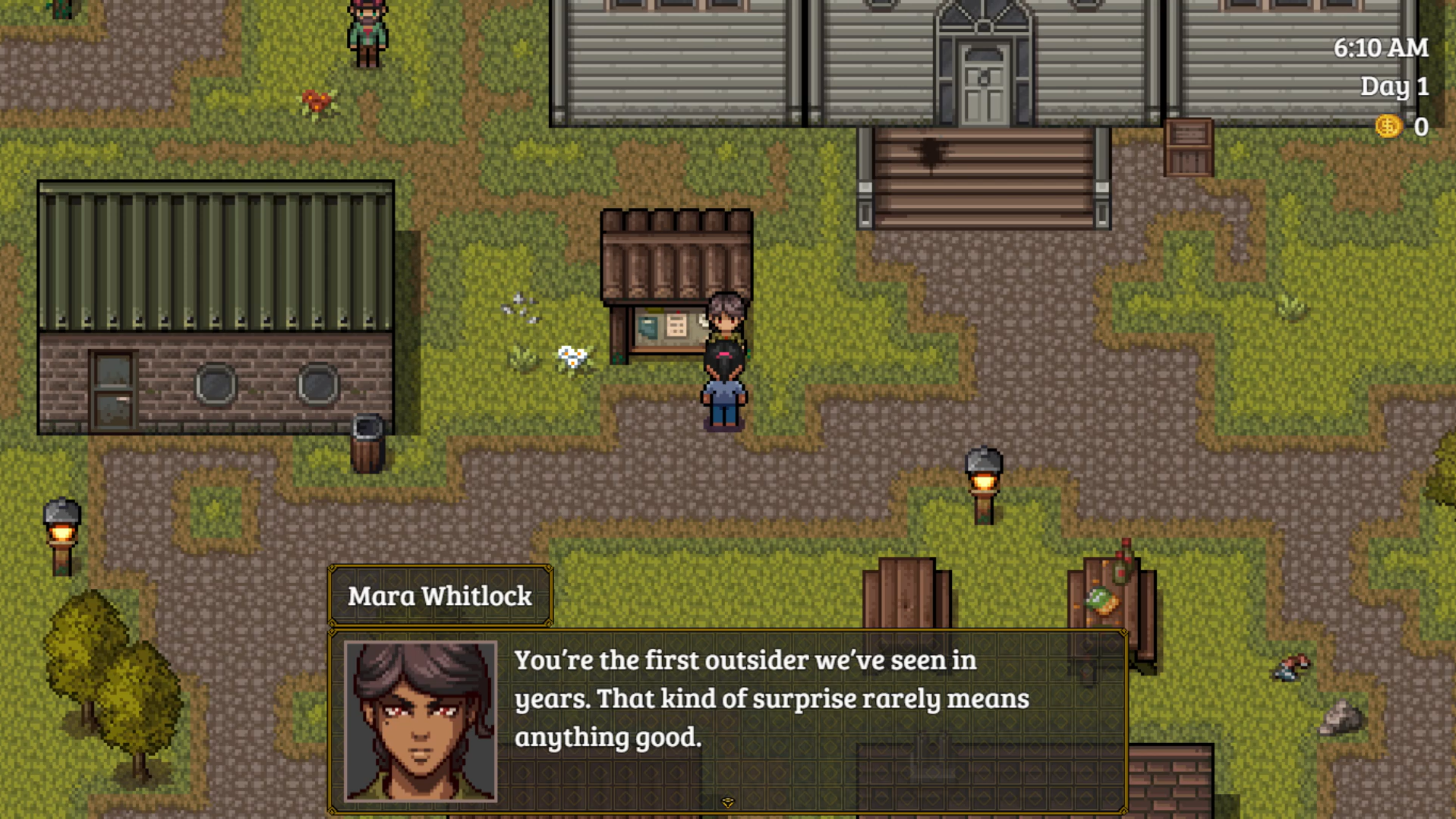 Dialogue screenshot with Mara Whitlock.