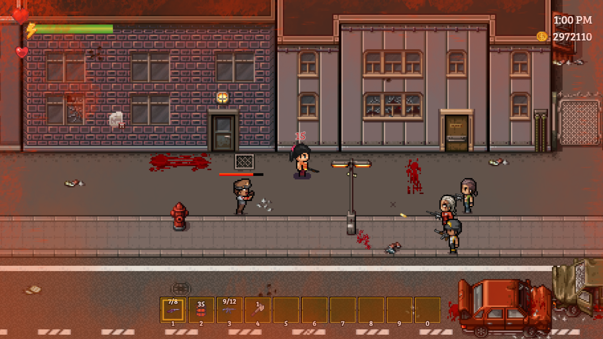 Hostile survivor combat screenshot.