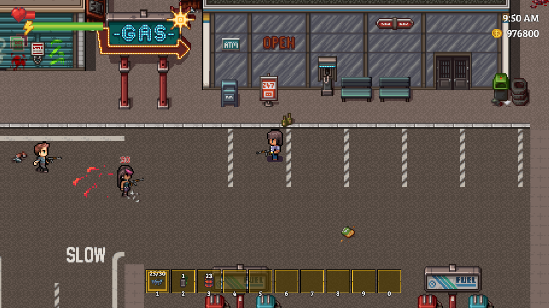 Hostile survivor encounter screenshot.